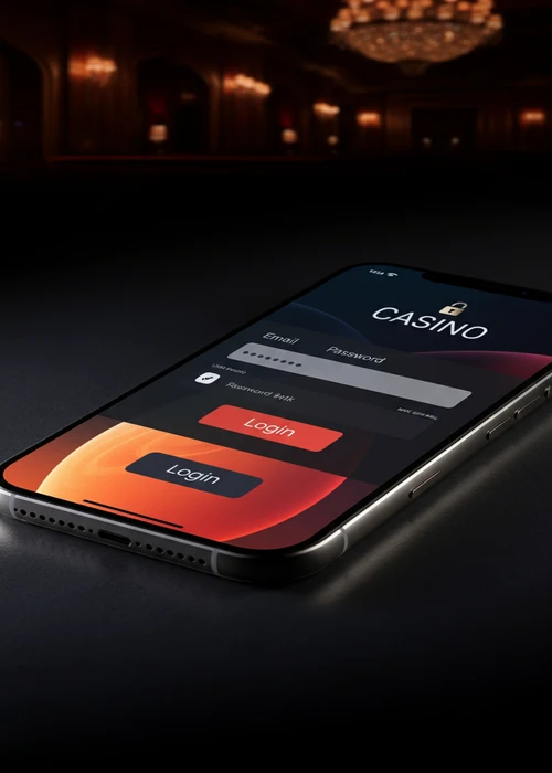 User logging into their Verywell Casino account, showcasing a secure login interface.